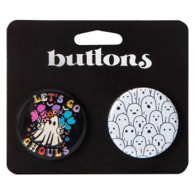 Funny Halloween Button Pins 2-Pack