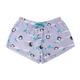 Women's Plush Penguin Shorts