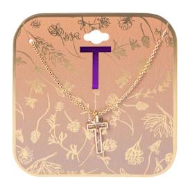 Initial Letter Necklace Floral