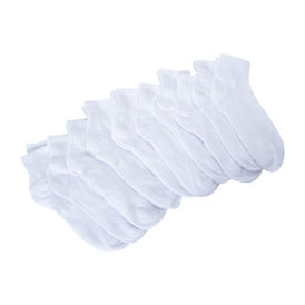 Ladies White Quarter Socks 10-Pack