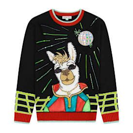 Disco Llama Holiday Sweater