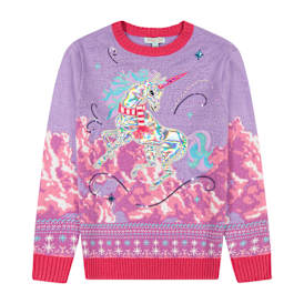 Pink Magical Unicorn Holiday Sweater